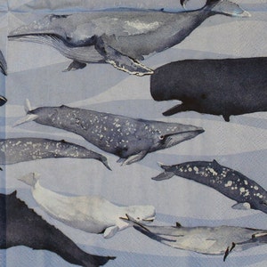 Decoupage Lunch Napkins / Light The Way Whales