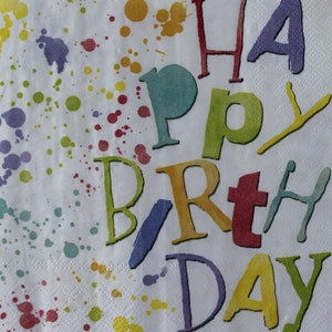 Decoupage Lunch Napkins / Birthday Splashes