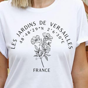 Gardens of Versailles France T shirt, Travel France Gift Crewneck Shirt, Unisex T Shirt