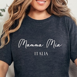 T-shirt italien, chemise citations italiennes, dictons italiens, T-shirt Italie, T-shirt ras du cou unisexe