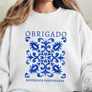 Obrigado Portuguese Thank You, Teacher Gift, Portugal Sweatshirt, Portuguese Pullover, Unisex Crewneck Sweatshirt