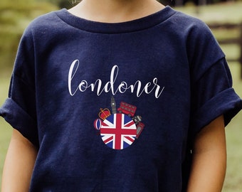 London T shirt for Kids, London England Shirt, Youth London Shirt, Travel UK Crewneck Kids Heavy Cotton Tee, Londoner Gift for Kids