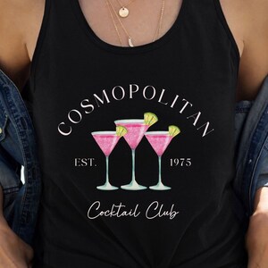 Cosmopolitan Tank Top, Cocktail Lover Gift, Cosmopolitan Social Club, On Trend CocktailTank Top, Women&#39;s Ideal Racerback