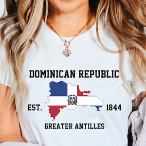 Dominican Republic Shirt, Dominican Republic Flag T shirt, Greater Antilles Shirt, Unisex Crewneck  Shirt
