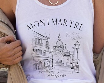 Paris Tank Top, Paris Travel Top, Paris Gift, France Tank Top, Paris Tee, France Women's Ideal Racerback Tank