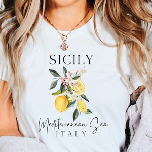 Sicily Italy Shirt, Southern Italy Unisex Crewneck Soft and Comfortable T-shirt