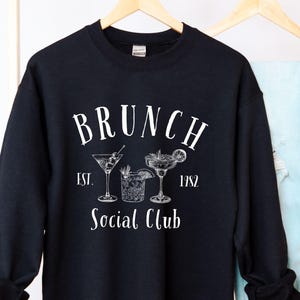 Custom Brunch Social Club  Sweatshirt, Girls Brunch Unisex Crewneck  Sweater