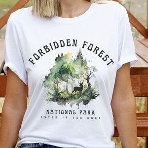 Forbidden Forest Wizard Shirt Magical Crewneck Bookish Clothing National Park Tee Universal Apparel Fandom Merch Unisex T Shirt