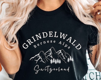Grindelwald Switzerland Tshirt, Swiss T shirt,  Ski Resort, The Alps , Bern Unisex Travel Crewneck Short Sleeve Shirt