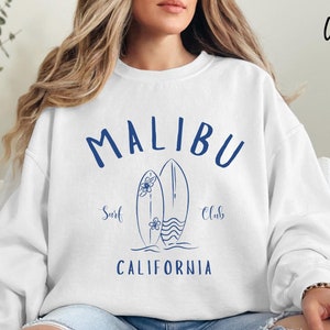 Malibu California Pullover, Unisex Crewneck Sweatshirt