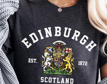 Camiseta da Edinburgh Scotland, Camiseta da Edinburgh College, Camiseta macia e confortável - Unissex