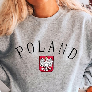 Poland Sweatshirt, Polish Flag Pullover, Poland Gift, Unisex Heavy Blend Crewneck