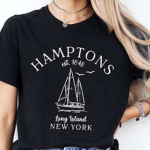 Hamptons Long Island New York T Shirt, Sailor Shirt, Unisex Crewneck Shirt