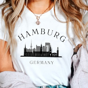 T-shirt Hambourg Allemagne, T-shirt unisexe doux et confortable Allemagne