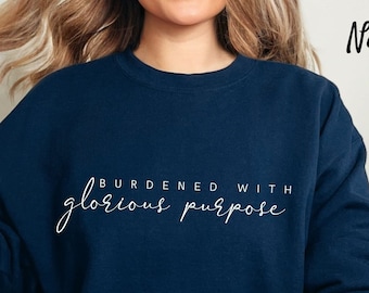 Burdened with Glorious Purpose Sweatshirt, Wizard Crewneck, Heavy Blend Crewneck, Unisex Sweatshirt
