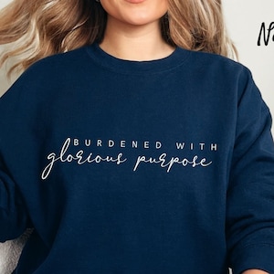 Belastet mit glorreichem Zweck Sweatshirt, Zauberer Rundhalsausschnitt, schwere Mischung Rundhalsausschnitt, Unisex Sweatshirt