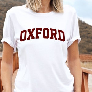Oxford University Shirt, England Clothes, College T Shirt, Soft and Comfortable Tshirt - Unisex