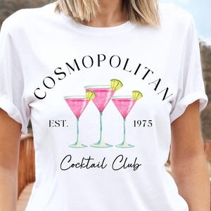 Trendy Cosmopolitan  T shirt, Cosmopolitan Social Club, Cosmo Lover Gift, Cocktail Shirt, Unisex Crewneck T Shirt