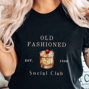 Old Fashioned  Social Club, Old Fashioned Lover Gift, Cocktail Shirt, Unisex Crewneck Call Me Old Fashioned Shirt