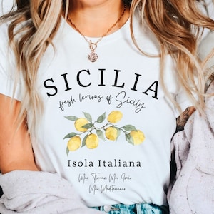 Sicilia Island Italy Shirt, Positano Tee, Sicily Lemons Tshirt, Southern Italy Soft and Comfortable T-shirt, Unisex Shirt