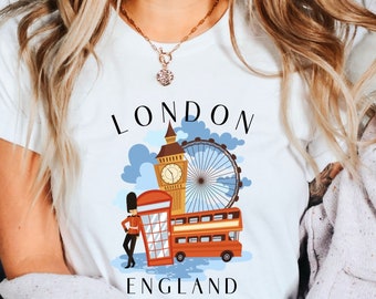 London England T  Shirt, Unisex Soft Comfortable Tee, London Tee, Travel Crewneck, UK , England T-shirt