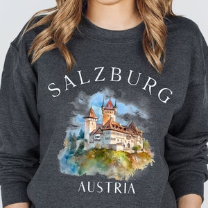 Salzburg Austria Sweatshirt, Vintage Austria Crewneck Sweater, Austrian Pullover, Crewneck Unisex Super Soft and Comfortable Sweatshirt