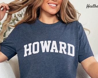 Howard University T Shirt, Howard Shirt, College Crewneck Unisex T shirt