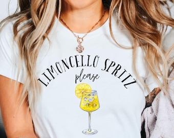 Limoncello Spritz T-Shirt, Italien Zitronen Limoncello Shirt, Unisex Rundhals weiches und bequemes T-Shirt