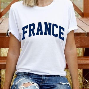 France  T Shirt , College Styled France T Shirt, Unisex Crewneck T Shirt