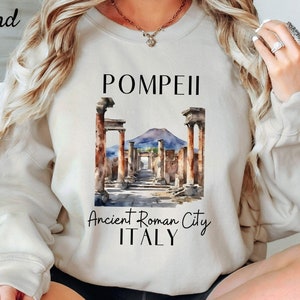 Naples Pompeii Italy Sweatshirt, Unisex Heavy Blend Crewneck Sweatshirt