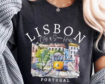 Lisbon  T Shirt,  Lisbon City T Shirt, Portugal Travel Crewneck, Unisex Comfortable T Shirt