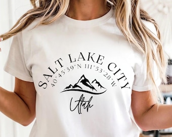 Salt Lake City Utah T-shirt, Gift for Outdoor Lovers, Unisex Soft and Comfortable T- shirt