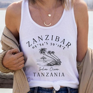 Zanzibar Tanzania Tank Top, Zanzibar Vacation Tee,  Zanzibar Souvenir, Women&#39;s Ideal Racerback Tank