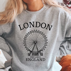 London Sweatshirt, London  Eye,UK Sweatshirt, Unisex Heavy Blend Crewneck Sweatshirt, England Sweater