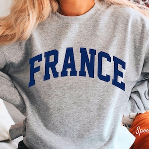 France  Sweatshirt, College Styled France  Sweatshirt, Crewneck Unisex Super Soft and Comfortable Sweatshirt