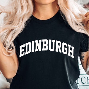 Camiseta de Edimburgo, Escocia, Reino Unido. Camiseta unisex de cuello redondo, suave y cómoda.