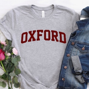 Oxford T Shirt, England Shirt, College T Shirt, Soft and Comfortable Tshirt - Unisex