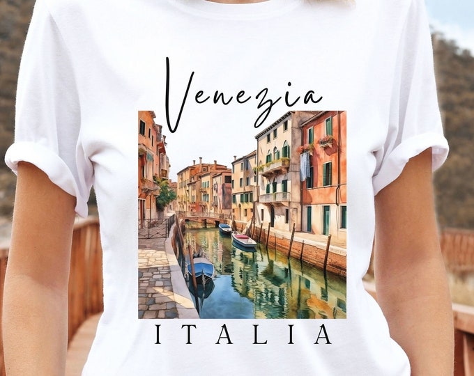Italy Tshirt, Venice TShirt, Italy Travel, Italy Shirt, Venice Canals Tee, Travel Crewneck, Unisex Crewneck Italy T-shirt