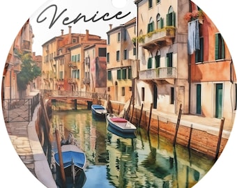 Venice Italy Christmas Ornament, Italy Trip Keepsake, Couples Gift Italy, Venice Italy Christmas Gift,Ceramic Ornament
