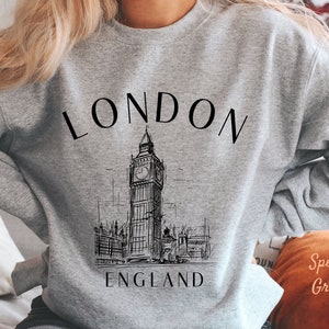 London England Sweatshirt,  UK Sweater, London Lover Gift, London Trip Pullover, Unisex Heavy Blend Crewneck Sweatshirt