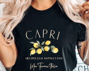 Capri Amalfi Coast Italy Shirt, Amalfi Capri Lemons Tee, Southern Italy Soft and Comfortable Unisex T- shirt