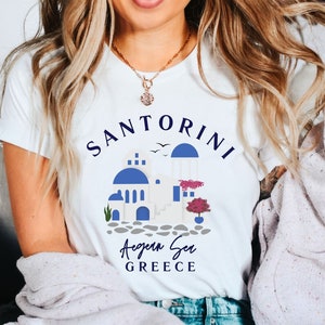 Santorini Greece  Shirt, Greece T Shirt, Greece Gift,  Unisex Crewneck Soft and Comfortable T-Shirt
