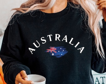 Australia Sweatshirt, Australian Sweater, Aussie Crewneck Pullover, Unisex Long Sleeve Sweater