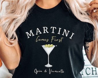 Camiseta Martini, Camiseta Brunch, Camiseta Unissex para Fãs de Coquetéis