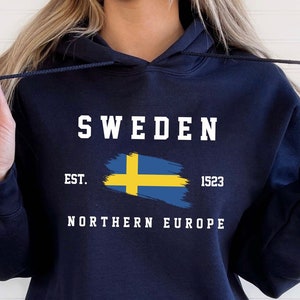 Sweden Hoodie, Sweden Flag Hoodie, Swedish Gift, Northern Europe Hoodie,  Unisex Heavy Blended Hooded Sweatshirt