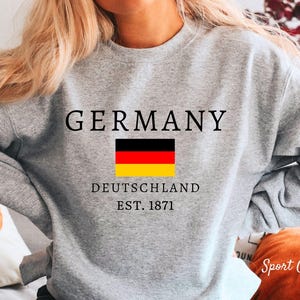 Germany Sweatshirt, Deutschland Flag Sweater, Germany Crewneck Unisex Heavy Blend Crewneck Sweatshirt