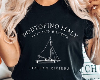 Italy Portofino Genova Shirt, Italy Travel, Italy Shirt, Italy Travel Crewneck, Italy Gift,  Unisex Crewneck Italy T-shirt