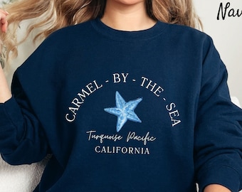 Carmel Beach Sweatshirt, Kalifornien Beach Crewneck, Carmel Beach Souvenirpresent, Unisex Crewneck-tröja
