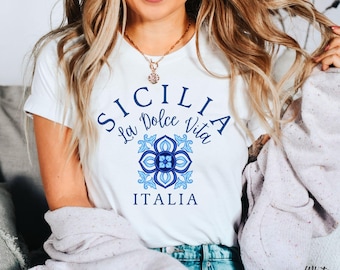 Sicily Italy T-Shirt, Sicily Gift,La Dolce Vita Unisex Crewneck T Shirt,