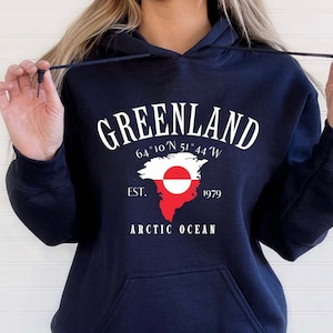 Greenland Hoodie, Arctic Ocean Hoodie, Denmark Gift,  Unisex Heavy Blended Hooded Sweatshirt